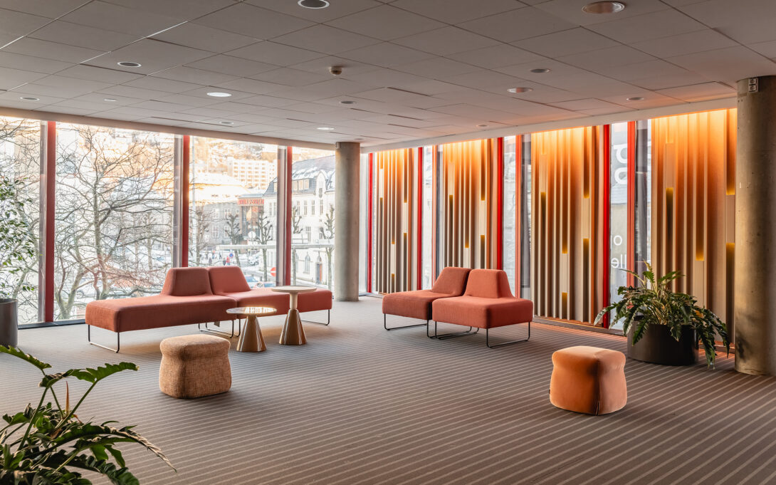 Haltenbanken grieghallen interiorarkitektur loungeomrade