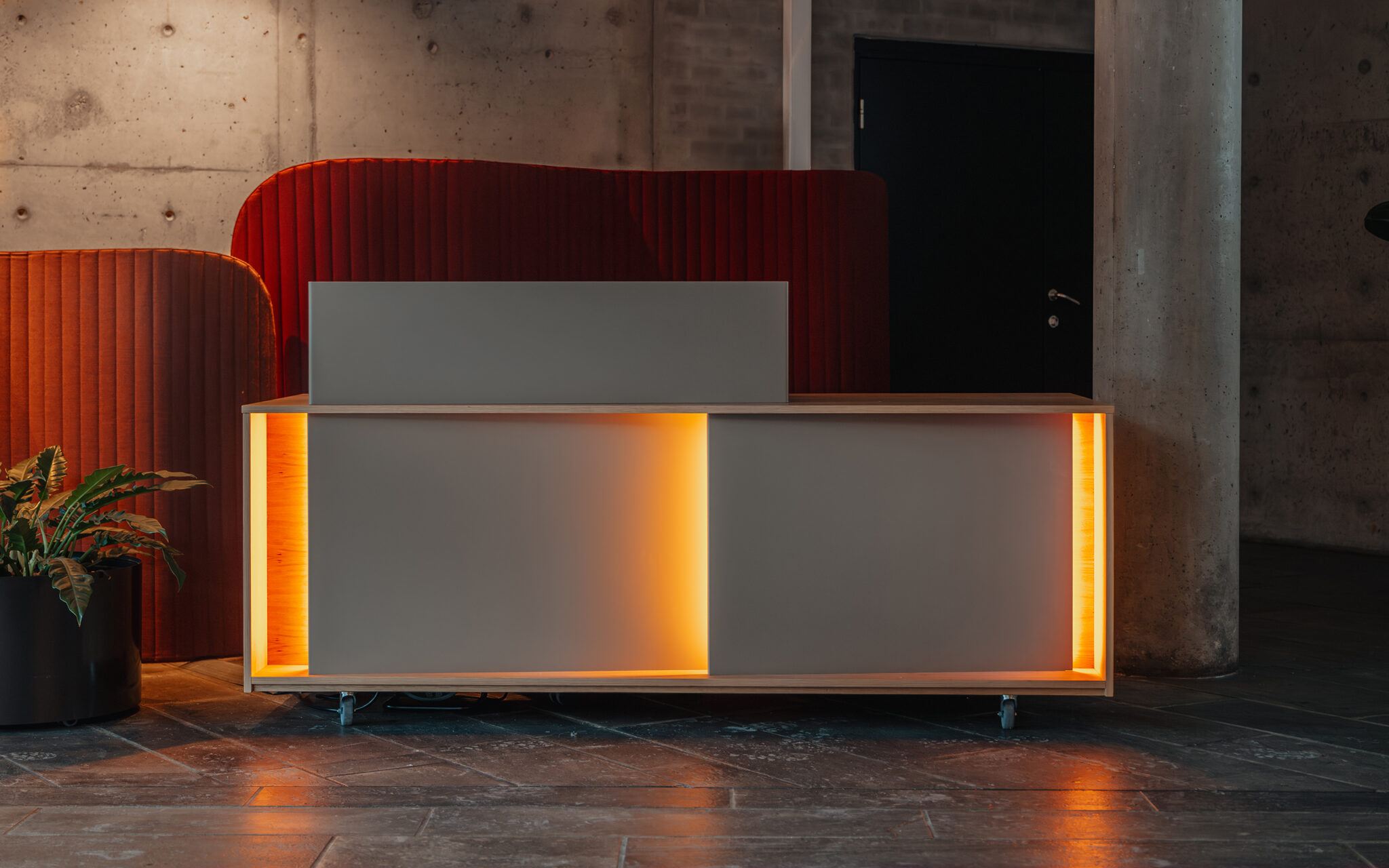 Haltenbanken grieghallen interiorarkitektur resepsjon