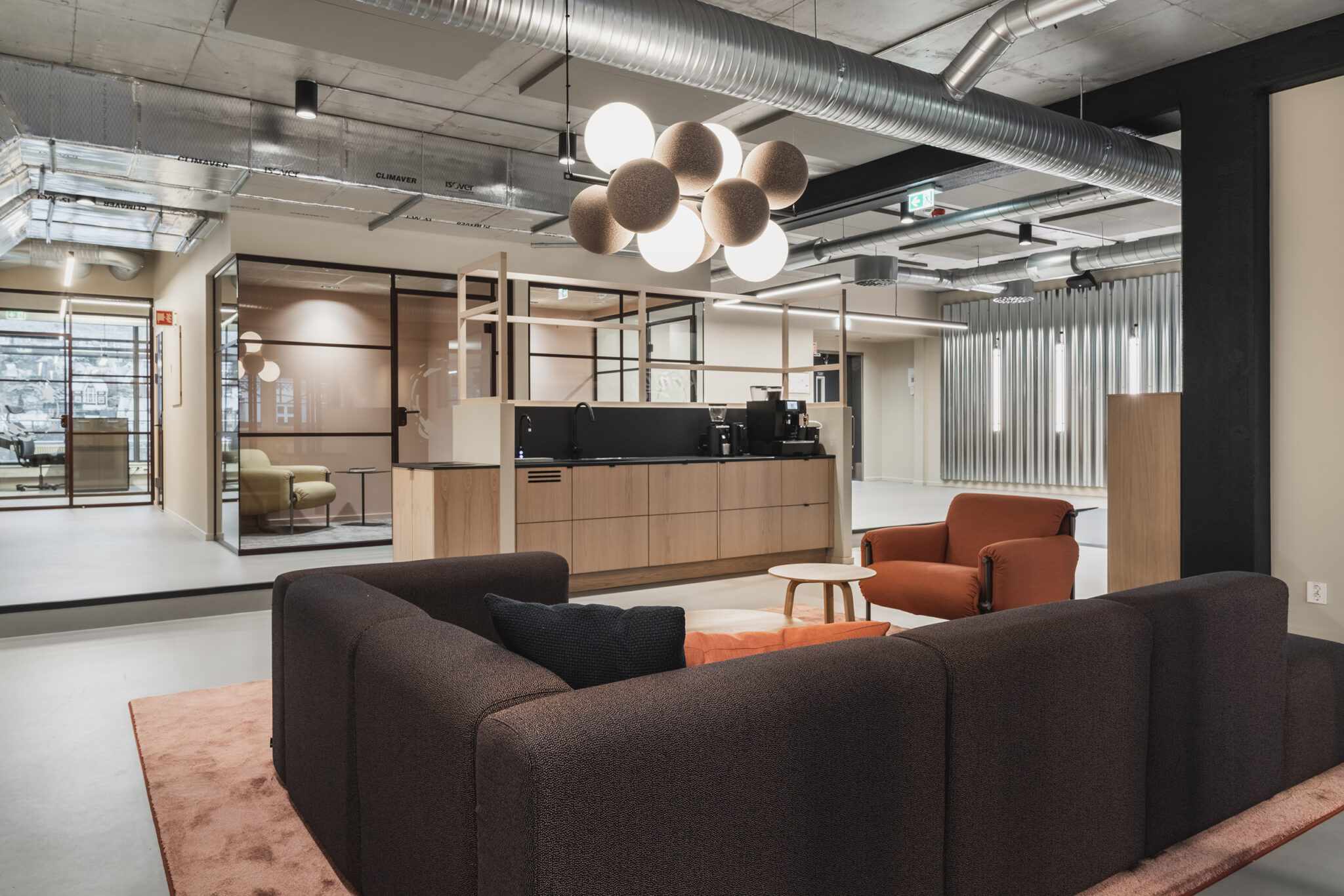 Haltenbanken kantega arbeidsplass interiorarkitektur kjokken loungeomrade