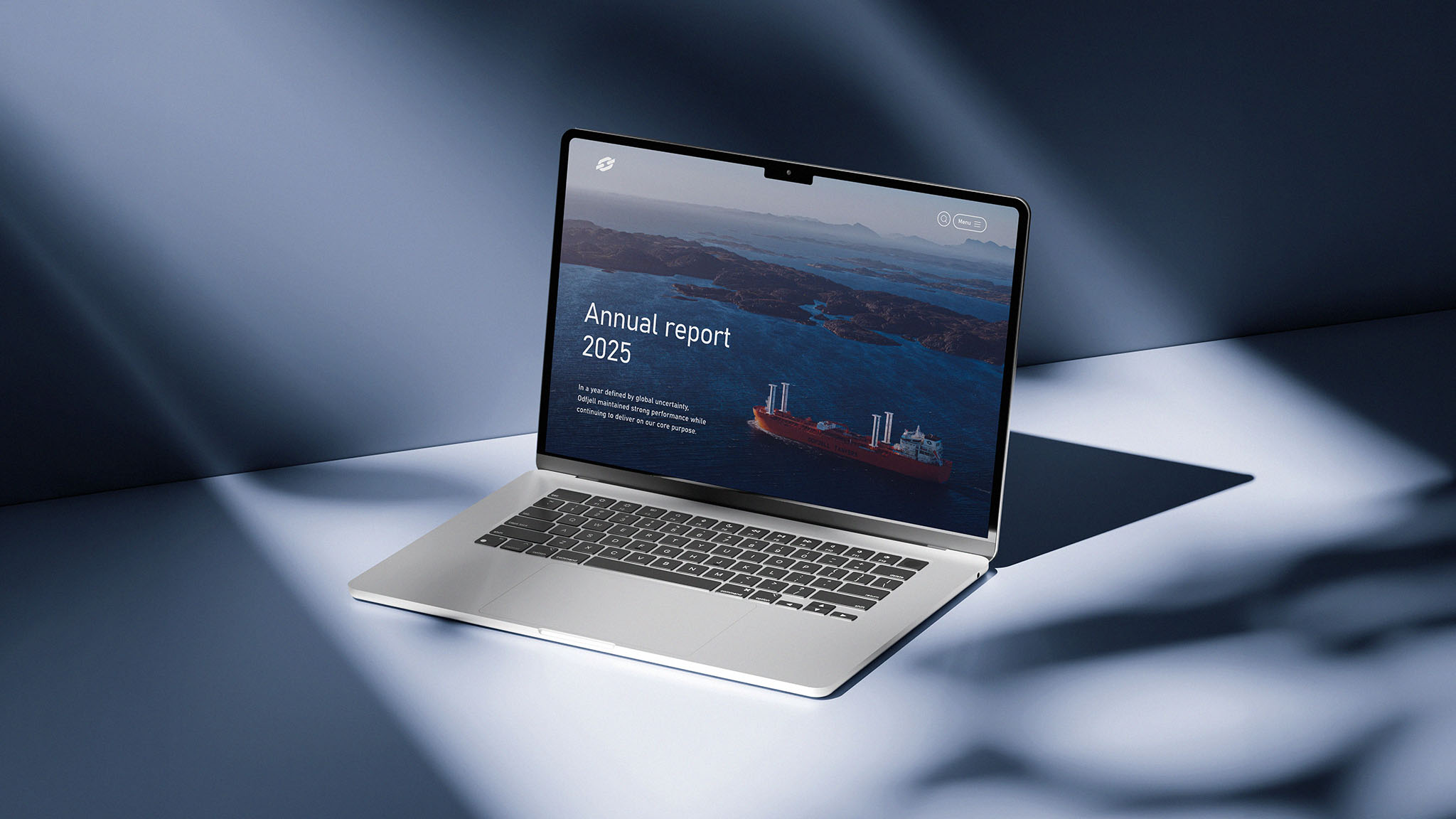 Designbyra bergen odfjell nettside laptop design