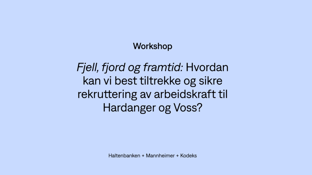 Haltenbanken vikallar hardanger voss nettside ux design strategi workshop oppgave